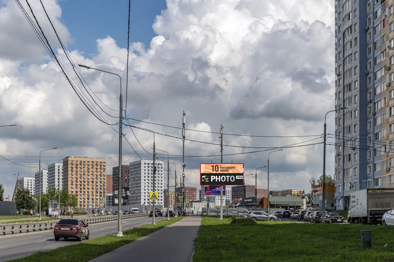 В городе облачно