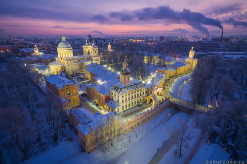 Морозный Петербург с квадрокоптера