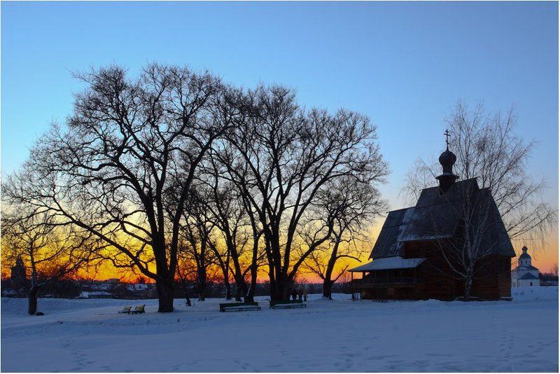 закат,зима Суздальphoto preview