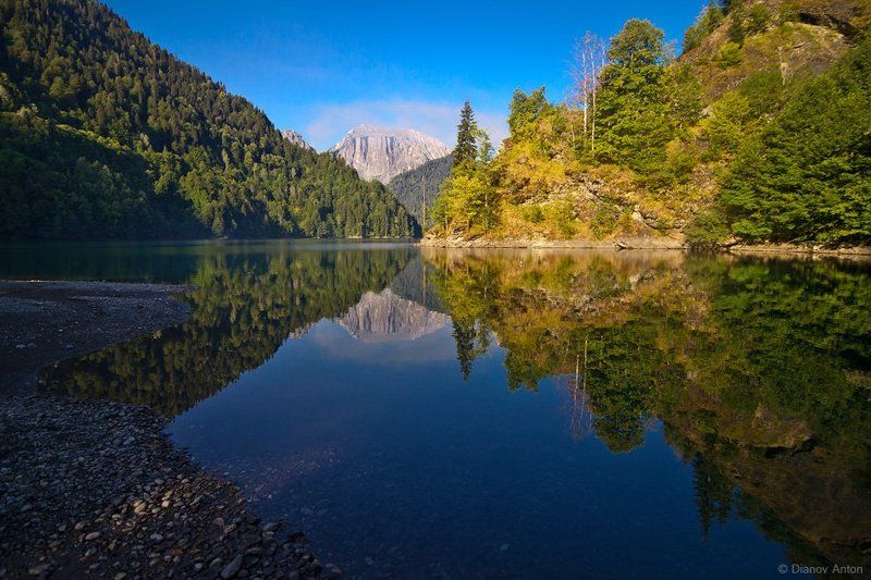 Абхазия, Рица, озеро, горы, путешествие Утро на Рицеphoto preview