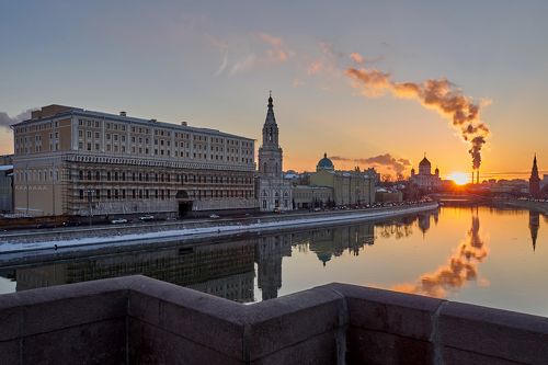 Москва, февраль, закат