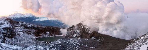 Кратеры вулкана Горелый