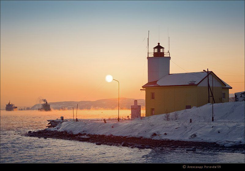 мурманск,январь,зима Солнце-фонарь.photo preview