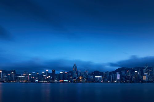 Blue hour of Hong Kong
