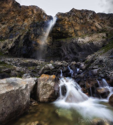 Водопад в Белогорском ущелье. Кыргызстан.