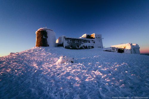 Зимний вечер на старой обсерватории