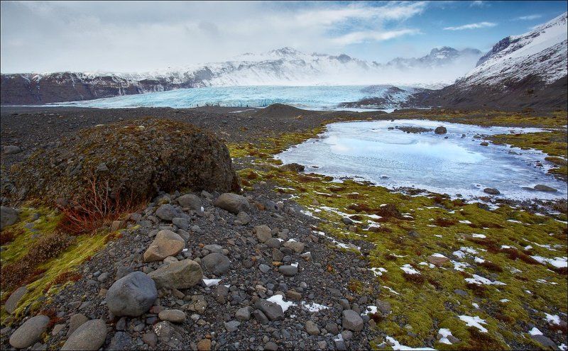 Исландия ледник зыбучий песок Исландия. На подходе к леднику.photo preview