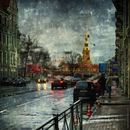 дождь. Санкт- Петербург