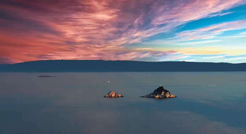 Color, Croatia, Fire, Island, Islands, Landscape, Light, Red, Sea, Sunset peace..photo preview