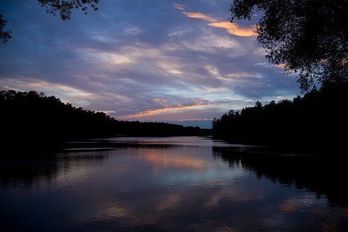 Закат над кратовским озером...