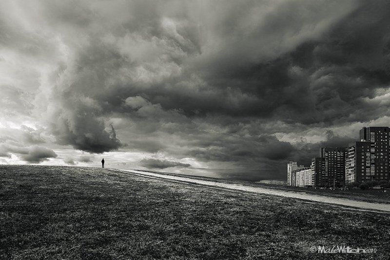 пейзаж, облако, небо, монохром, sky, cloud, landscape, b&w Stormbringerphoto preview
