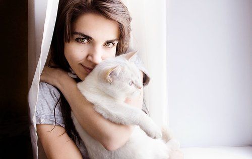 Girl and her cat