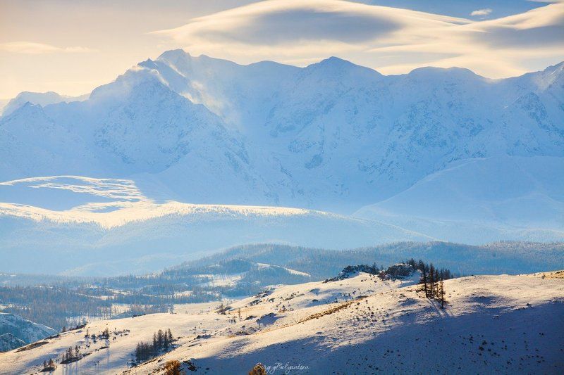 Горный, Алтай, горы, зима, ноябрь, снег Северо-Чуйский хребетphoto preview