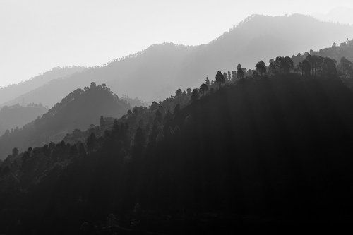 Индийские Гималаи на рассвете