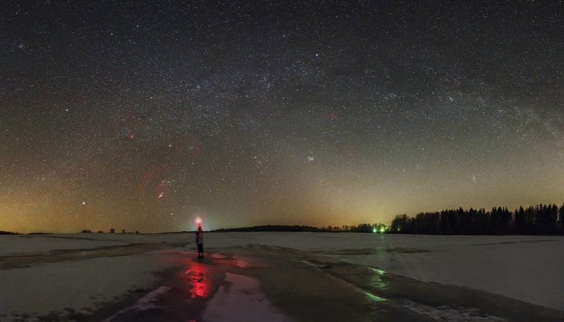Млечный путь, Орион Панорама зимний Млечный путьphoto preview