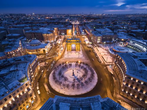 Зимний Петербург с квадрокоптера