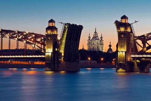 Большеохтинский мост. Санкт-Петербург.