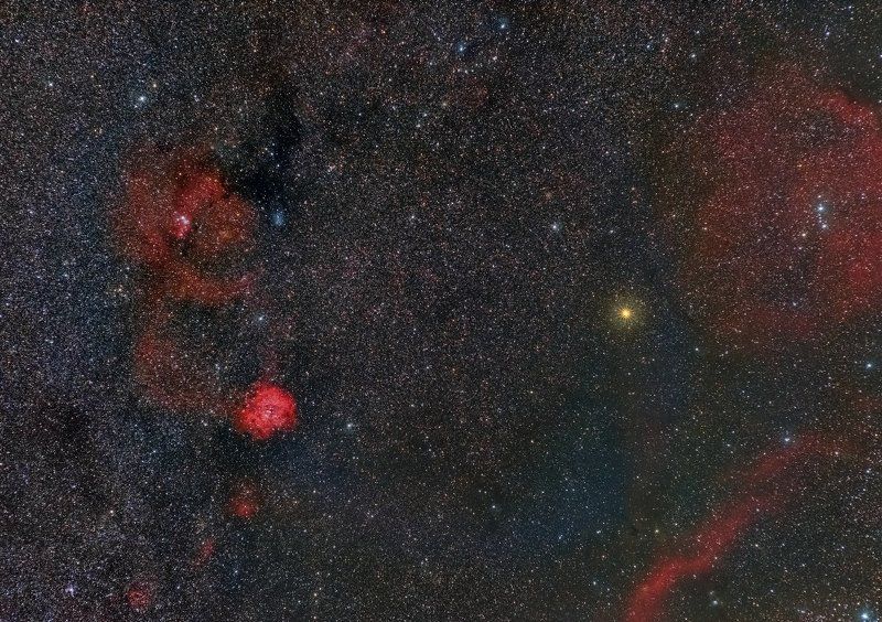 орион, млечный путь, розетка, туманности NGC2244 Rosette Nebula и Orion Constellation Starsphoto preview