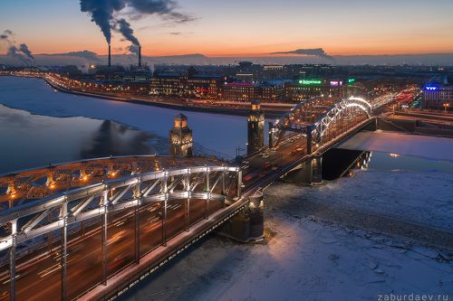 Зимний Петербург с квадрокоптера