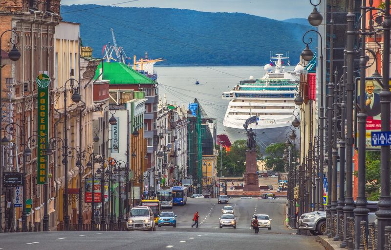 Город, порт, лайнер, Владивосток Портовая романтикаphoto preview
