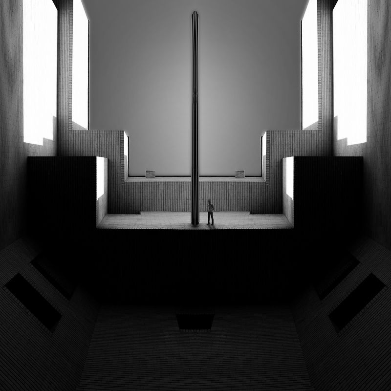 minimal, lines, abstrat, shadow, architecture, human, holography, conceptual, creative, The space in betweenphoto preview