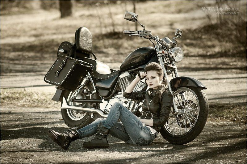 байк байкер байкерша мотоцикл мото Иринаphoto preview