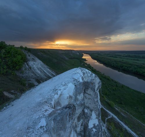 Меловые горы на реке Дон. Воронежская область.