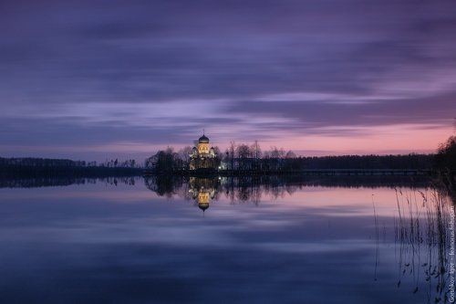 Апрельский вечер на Введенском озере