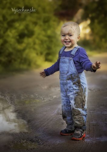 Happiness is... playing in puddles