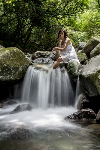 Waterfall girl
