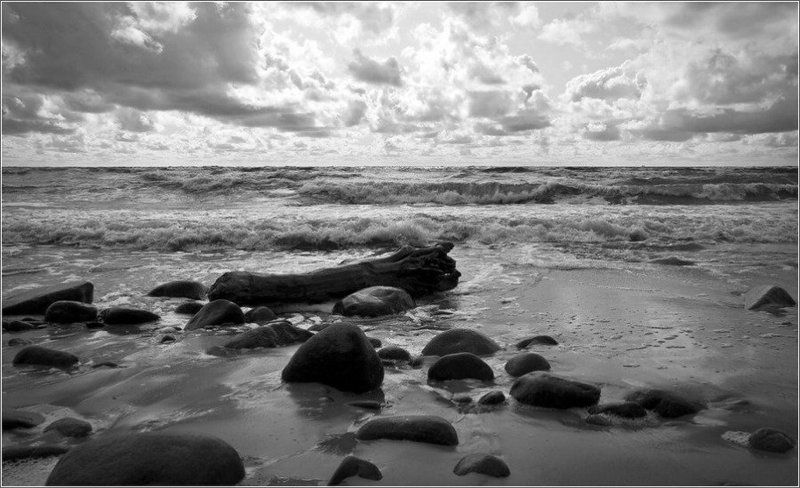 black & white, bw, sea, baltic sea, stones, Baltijaphoto preview