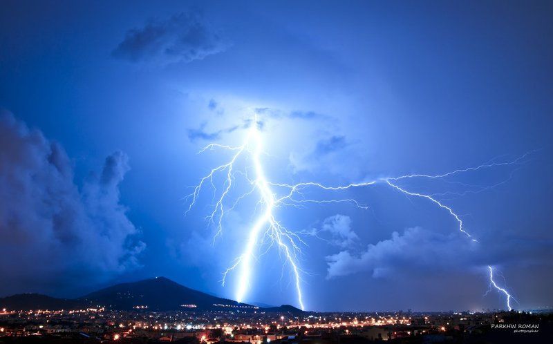 night, greece, athens, imitos, lightning Night lightningsphoto preview