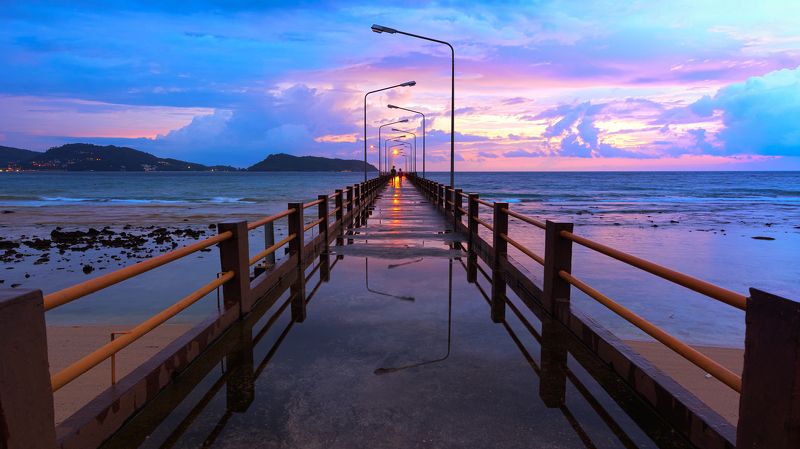 пхукет, тайланд, остров, пирс, причал, phuket, thailand, thai, island, pier, seascape, sunset Романтичный вечер ...photo preview