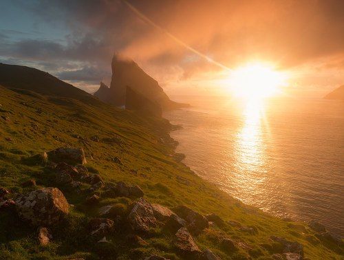 Закат на Фарерских островах