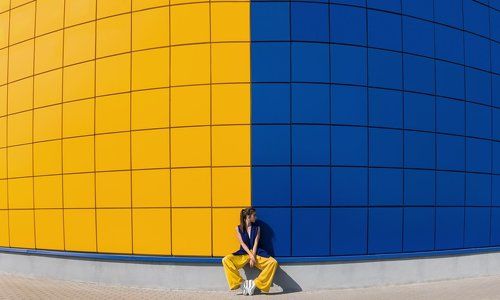 yellow and blue