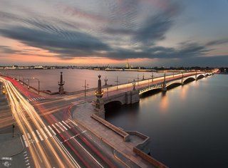 Троицкий мост, Нева, Петропавловская крепость