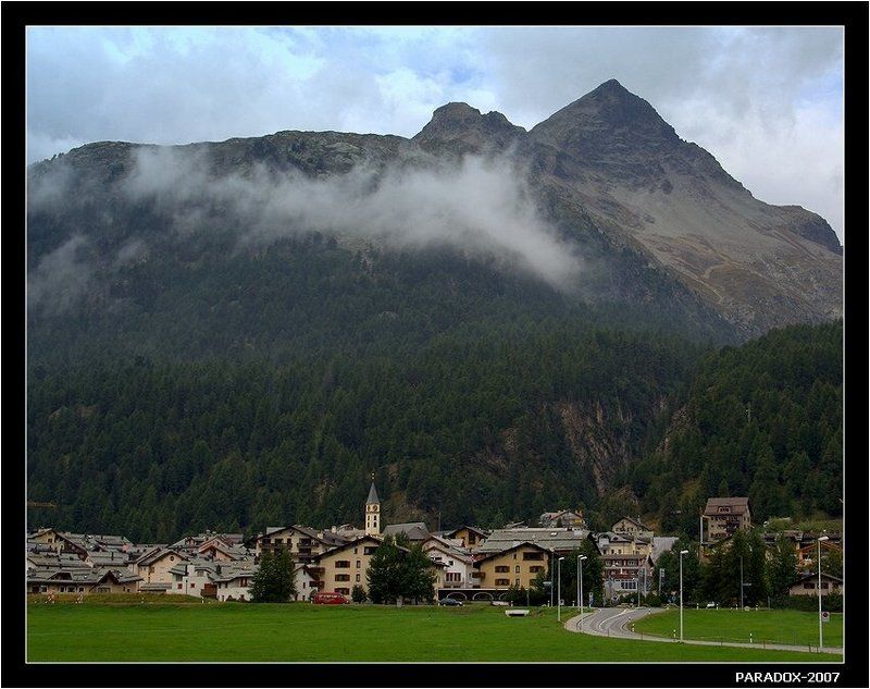 швейцария, сильваплана, silvaplana, горы, облака, paradox Неприступный с тыла городphoto preview