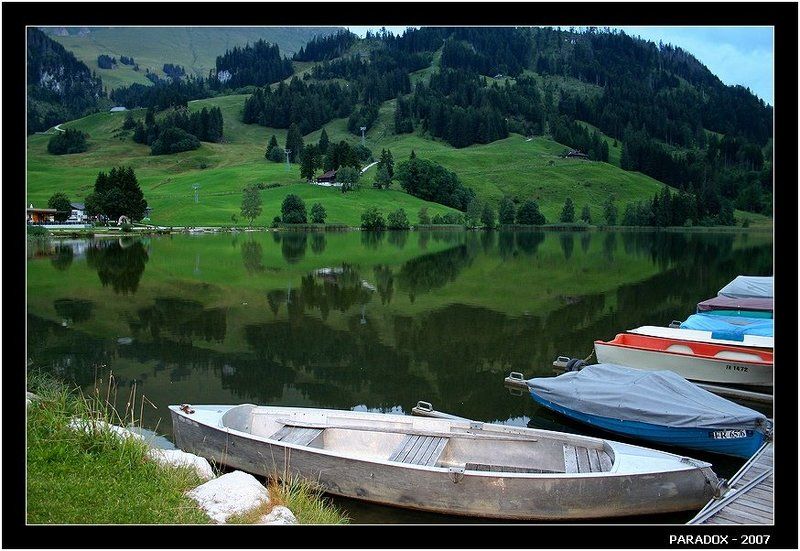 швейцария, schwarzsee, fribourg, черное озеро, отражения, paradox Глубина высотыphoto preview