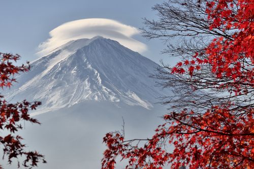 Lucky cloud on Mt Fuji