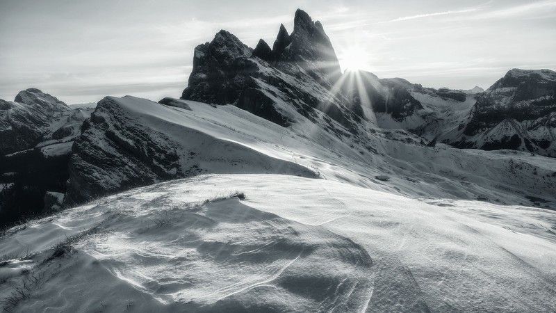 #italia, #италия, #горы, #доломиты Зимнее утроphoto preview