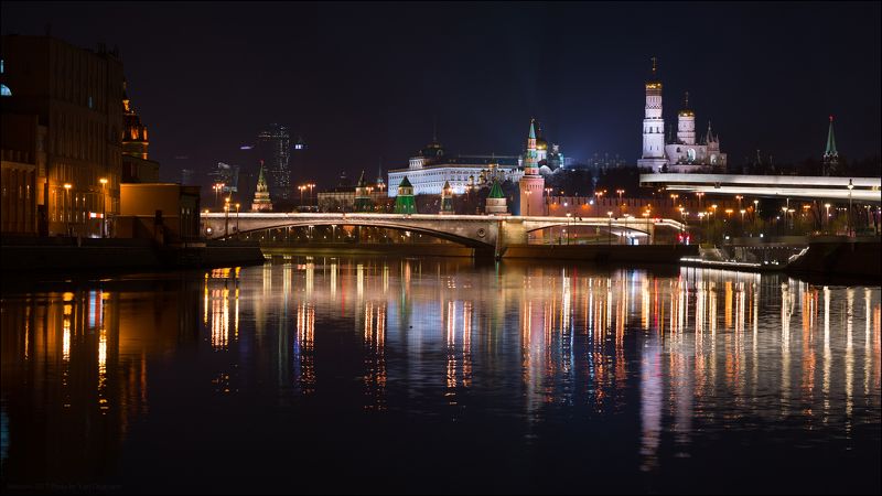 город, столица, Москва, Московский, Кремль, ночь, река, отражение, мост Россия. Москва. Московский Кремль.photo preview