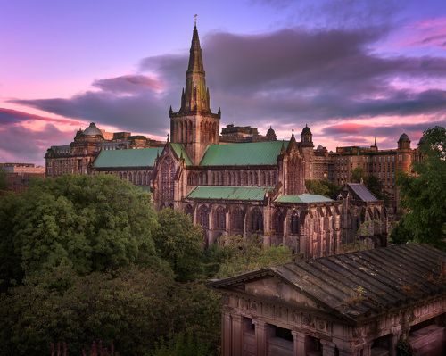 Glasgow Cathedral and Glasgow Skyline