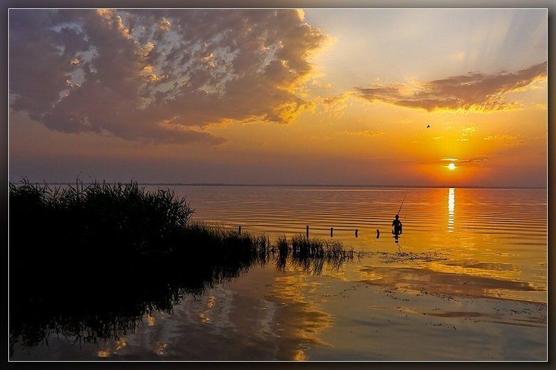 одесса,белгород-днестровский,лиман,закат,рыбалка Вечерняя рыбалкаphoto preview