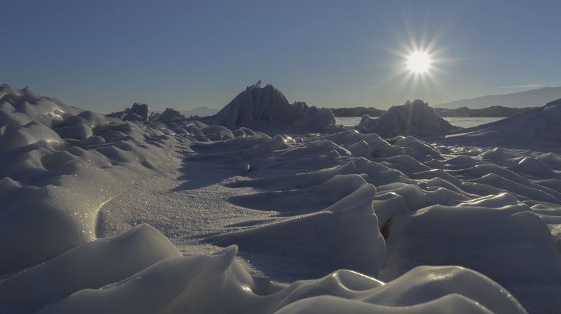 пейзаж, озеро, байкал, солнце, лед, снег Арктический Байкалphoto preview