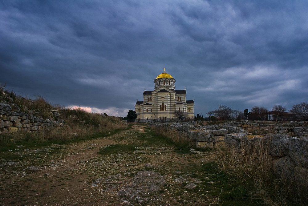 Владимирский собор Севастополь ночью