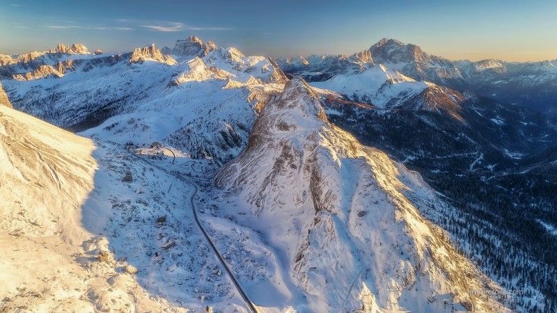 #Италия #горы #снег #зима Зимний закатphoto preview