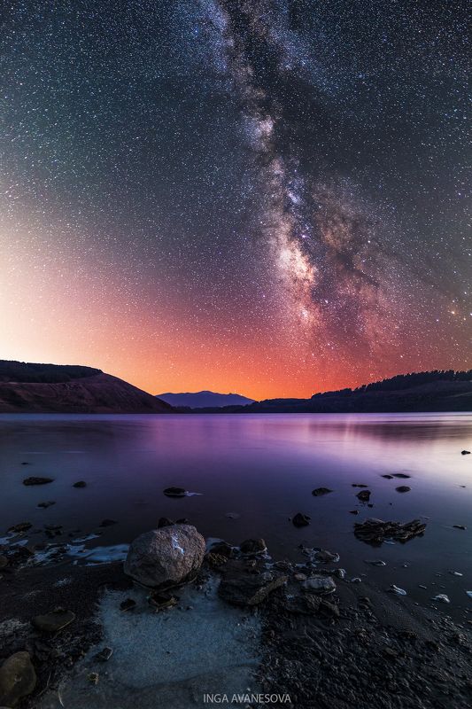 milkyway night starry astrophotograpy landscape  Звездная ночьphoto preview