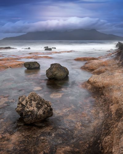 Rocky Beach in the Morning, Isle of Eigg, Scotland, United Kingdom
