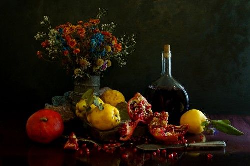 Pomegranate and quince
