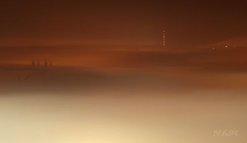 Ночной туман в Уфе